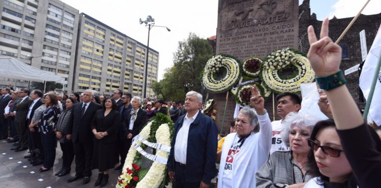 EMPEÑO MI PALABRA AQUÍ, EN TLATELOLCO, DE QUE NUNCA, JAMÁS DARÉ LA ORDEN DE REPRIMIR AL PUEBLO: AMLO