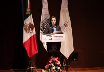 MA. DE LA LUZ DOMÍNGUEZ CAMPOS RINDE SU TERCER INFORME DE ACTIVIDADES DE LA CDHEZ