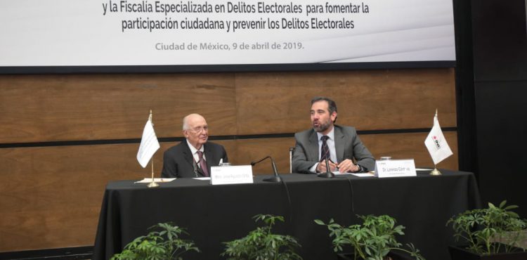 FIRMAN INE Y FISCALÍA ELECTORAL CONVENIO