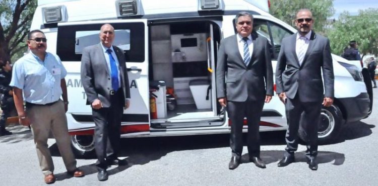 ENTREGA SECRETARÍA DE SALUD AMBULANCIA PARA SEGURIDAD PÚBLICA