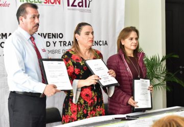 FIRMAN GOBIERNO ESTATAL E IZAI CONVENIO A FAVOR DE LA ACCESIBILIDAD Y LA TRANSPARENCIA