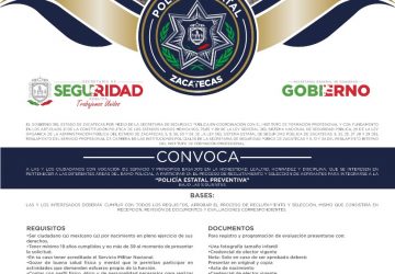 GOBIERNO DEL ESTADO INVITA A FORMAR PARTE DE LA POLICÍA ESTATAL PREVENTIVA