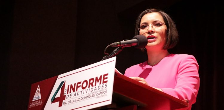 LA PRESIDENTA DE LA CDHEZ RINDE SU CUARTO INFORME DE ACTIVIDADES 2019