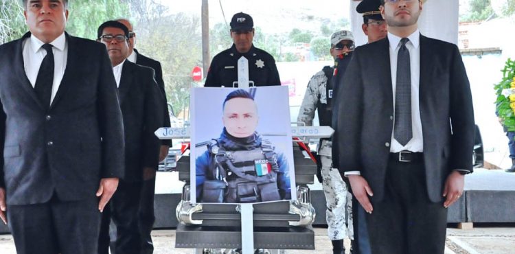 GOBIERNO DEL ESTADO RINDE HOMENAJE PÓSTUMO A POLICÍA ESTATAL PREVENTIVO