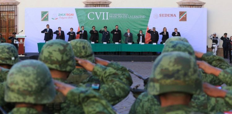 CONMEMORAN EN ZACATECAS LOS 107 AÑOS DE LA MARCHA DE LA LEALTAD DEL EJÉRCITO MEXICANO