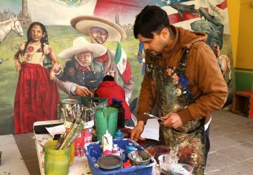 ARTISTAS ZACATECANOS PLASMAN ALEGORÍA MÉXICO-ESTADOUNIDENSE EN SU OBRA MURAL