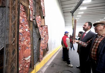 INICIA ALFONSO LÓPEZ MONREAL TRABAJOS DE INSTALACIÓN DE MURAL EN PASO A DESNIVEL DE AVENIDA PEDRO CORONEL