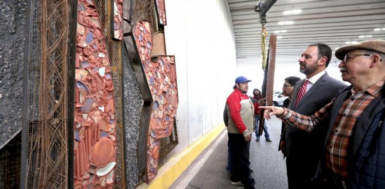 INICIA ALFONSO LÓPEZ MONREAL TRABAJOS DE INSTALACIÓN DE MURAL EN PASO A DESNIVEL DE AVENIDA PEDRO CORONEL