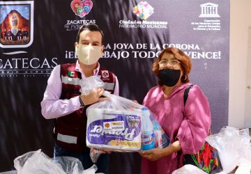 CONTINÚAN LAS DONACIONES DE APOYOS ALIMENTARIOS EN ZACATECAS: ULISES MEJÍA HARO