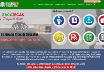 POR TERCERA OCASIÓN, DESTACA ZACATECAS A NIVEL NACIONAL EN TRANSPARENCIA