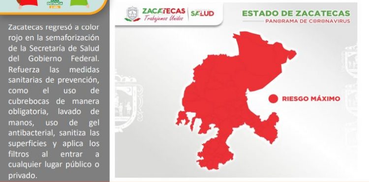 REGISTRA ZACATECAS 74 NUEVOS CASOS POSITIVOS DE COVID-19 Y ACUMULA 1959 EN TOTAL