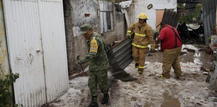 LLUVIA INTENSA Y CAÍDA ATÍPICA DE GRANIZO AFECTAN 116 VIVIENDAS EN COMUNIDAD DE CALERA