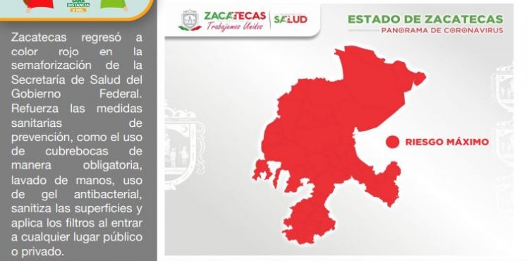 CON 120 NUEVOS CONTAGIOS DE COVID-19, ZACATECAS ASCIENDE A 4 MIL 363 POSITIVOS