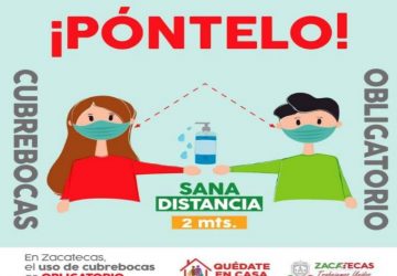 CONTABILIZA ZACATECAS 83 NUEVOS CASOS DE COVID-19 EN LAS ÚLTIMAS 24 HORAS