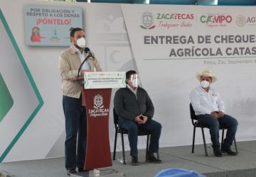 CUMPLE ALEJANDRO TELLO A PRODUCTORES DE PINOS CON LA CONSTRUCCIÓN DE PRESA Y APOYOS DEL SEGURO AGRÍCOLA