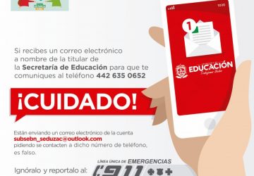 ADVIERTEN SOBRE MODALIDAD DE EXTORSIÓN A NOMBRE DE LA SECRETARÍA DE EDUCACIÓN