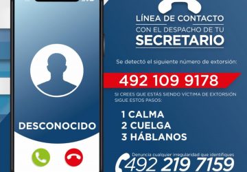 DETECTA SSP LÍNEA TELEFÓNICA DESDE LA CUAL SE COMETEN EXTORSIONES
