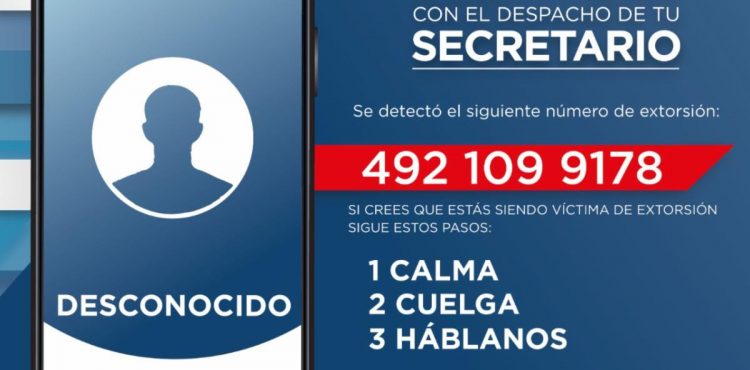 DETECTA SSP LÍNEA TELEFÓNICA DESDE LA CUAL SE COMETEN EXTORSIONES