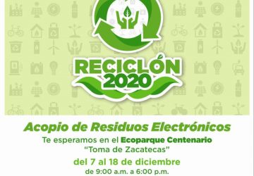 DEL 7 AL 18 DE DICIEMBRE, RECICLÓN 2020