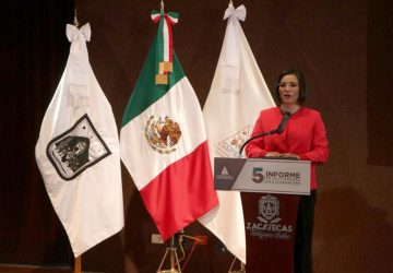 MA. DE LA LUZ DOMÍNGUEZ CAMPOS PRESENTA SU QUINTO INFORME DE ACTIVIDADES AL FRENTE DE LA CDHEZ
