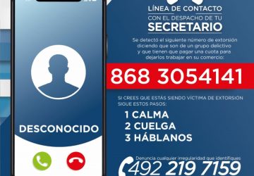 ALERTA SSP SOBRE MODALIDAD DE EXTORSIÓN TELEFÓNICA A COMERCIANTES