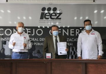 PRESENTAN ANTE EL IEEZ SOLICITUD DE REGISTRO DE LA CANDIDATURA DE FLAVIO CAMPOS MIRAMONTES, POR EL PARTIDO PAZ PARA DESARROLLAR ZACATECAS