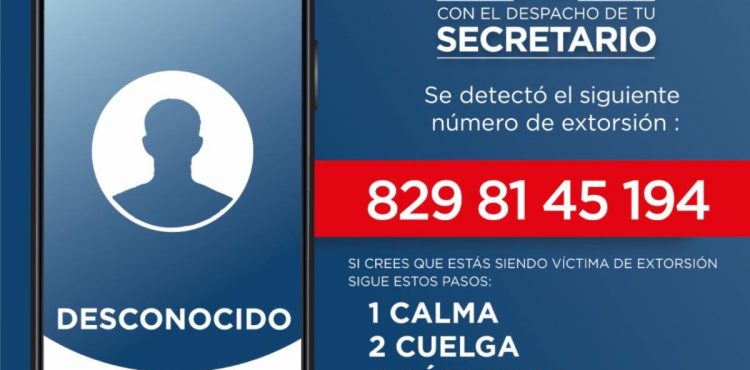 ADVIERTE SECRETARÍA DE SEGURIDAD PÚBLICA CONTRA EXTORSIÓN TELEFÓNICA