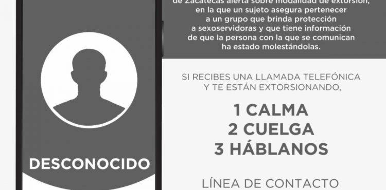 DETECTA SSP MODALIDAD DE EXTORSIÓN TELEFÓNICA