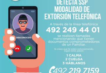 ALERTA SSP SOBRE MODALIDAD DE EXTORSIÓN TELEFÓNICA