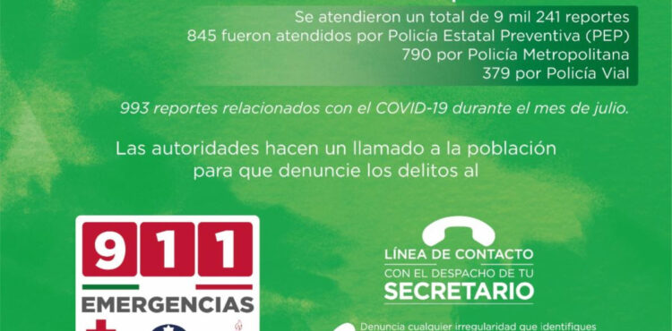 EN JULIO, SSP DETUVO 85 PERSONAS, DESARTICULÓ CUATRO GRUPOS DELINCUENCIALES Y CUMPLIMENTÓ CUATRO CATEOS