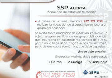 ADVIERTEN SOBRE INTENTO DE EXTORSIÓN TELEFÓNICA