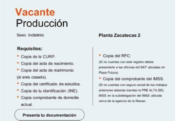 GOBIERNO DE DAVID MONREAL REALIZARÁ RECLUTAMIENTO PARA 400 ZACATECANOS QUE DESEEN TRABAJAR EN APTIV