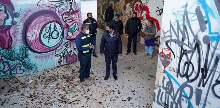 SUPERVISA JORGE MIRANDA TRABAJOS DE REHABILITACIÓN EN EL POLIDEPORTIVO ALMA OBRERA