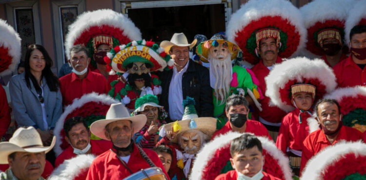 RECONOCE GOBERNADOR A BALUARTES Y PRECURSORES DE LA DANZA DE MATLACHINES EN EL VISITADOR, ZACATECAS