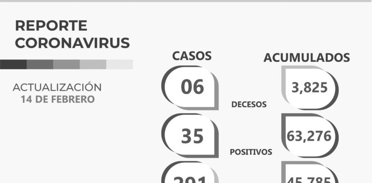 SE RECUPERAN 291 ZACATECANOS MÁS DEL COVID-19; ESTE LUNES HAY 35 CONTAGIOS NUEVOS