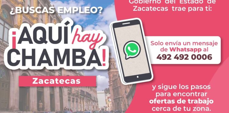 VINCULA GOBIERNO A BUSCADORES DE EMPLEO Y EMPLEADORES A TRAVÉS DE PLATAFORMA AQUÍ HAY CHAMBA