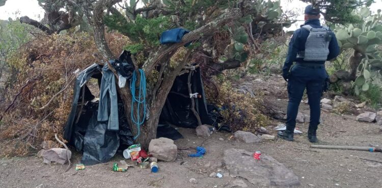 DESMANTELA SECRETARÍA DE SEGURIDAD CAMPAMENTO USADO POR GRUPO DELINCUENCIAL EN JEREZ