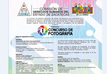 CONVOCA CDHEZ AL PRIMER CONCURSO DE FOTOGRAFÍA INFANTIL